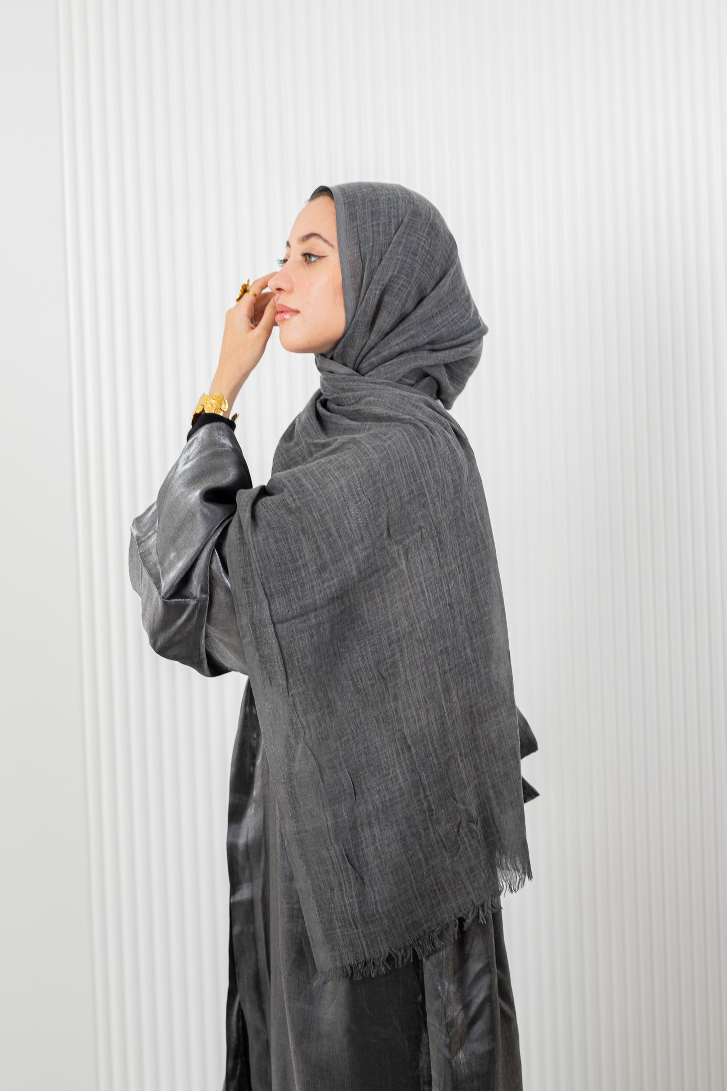 Dark Grey Pure Linen