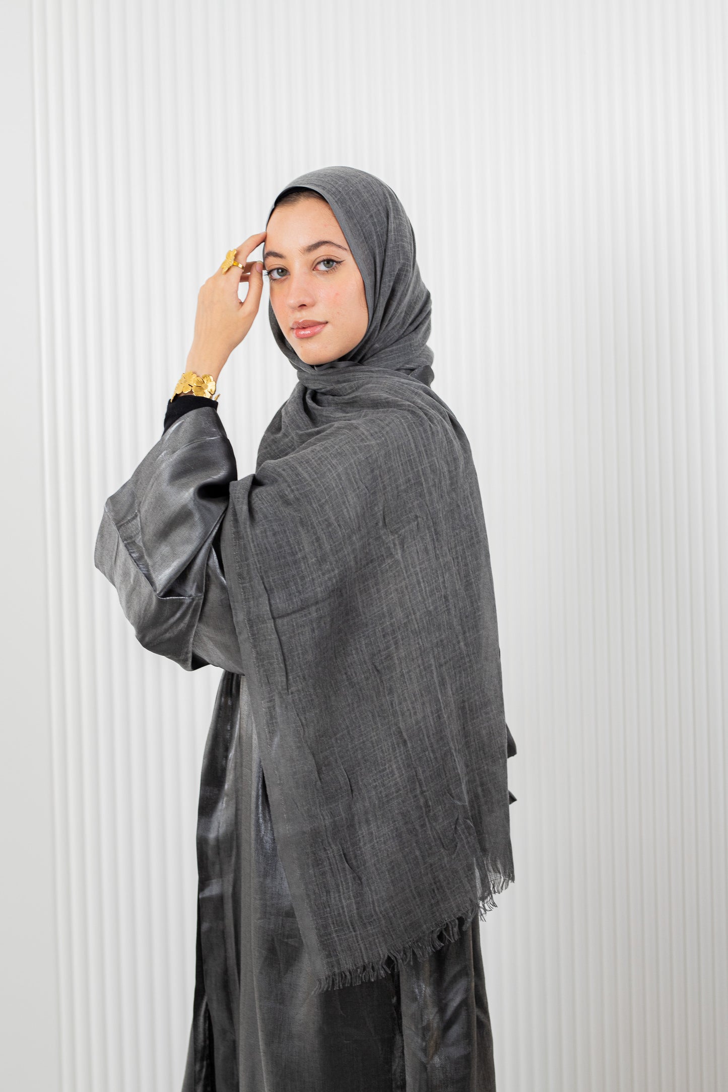 Dark Grey Pure Linen