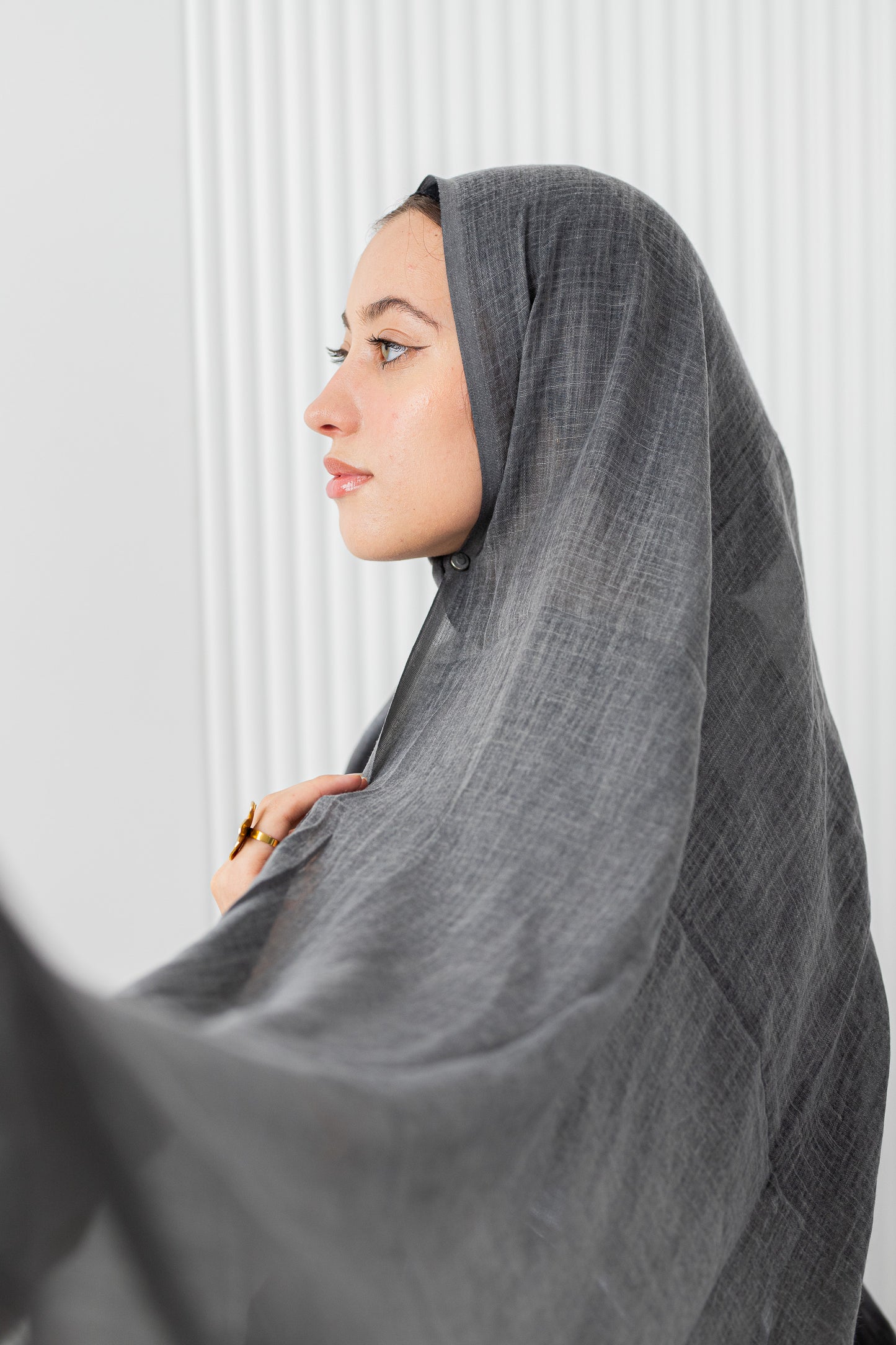 Dark Grey Pure Linen