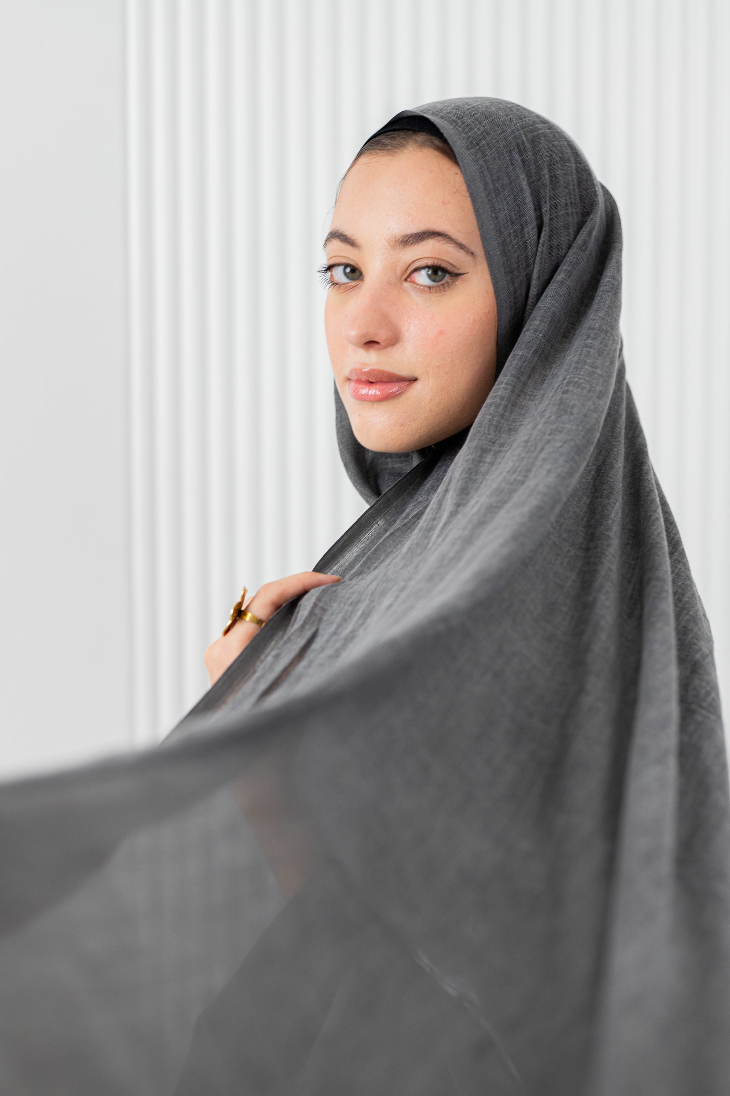 Dark Grey Pure Linen