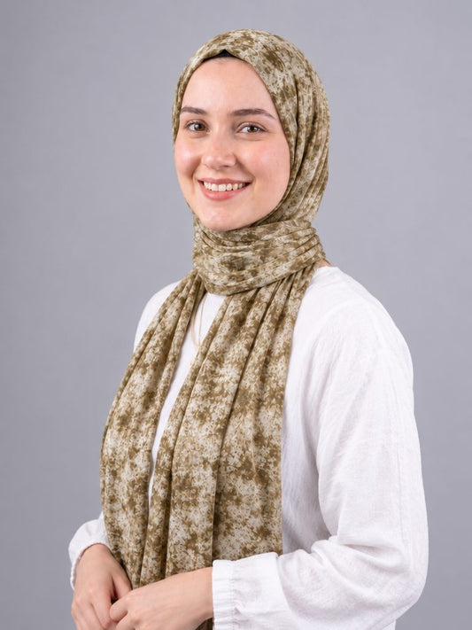 Antique Sand Printed Cotton Scarf