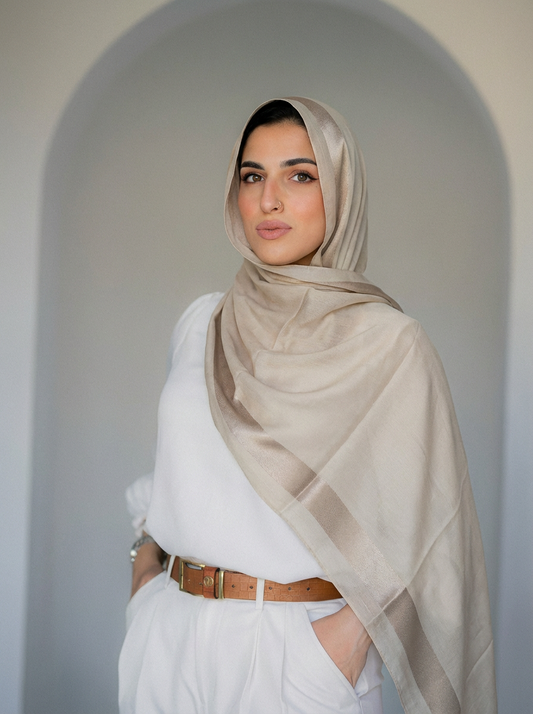 Cotton Stan Strip Beige