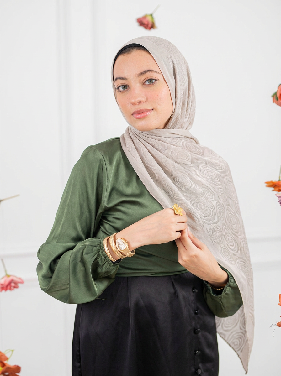 Half & Half Floral Light Beige