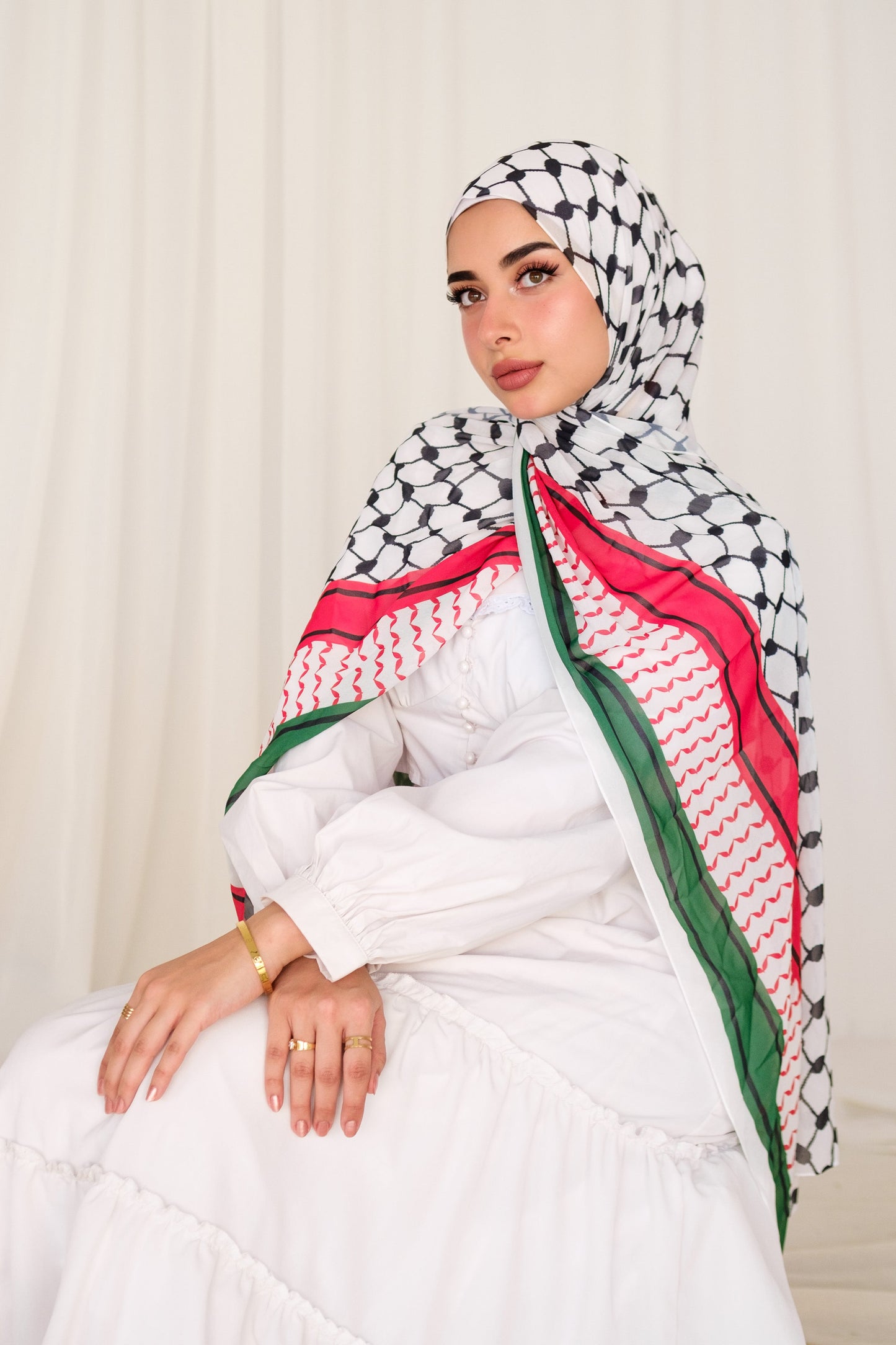 Light Free Palestine Chiffon