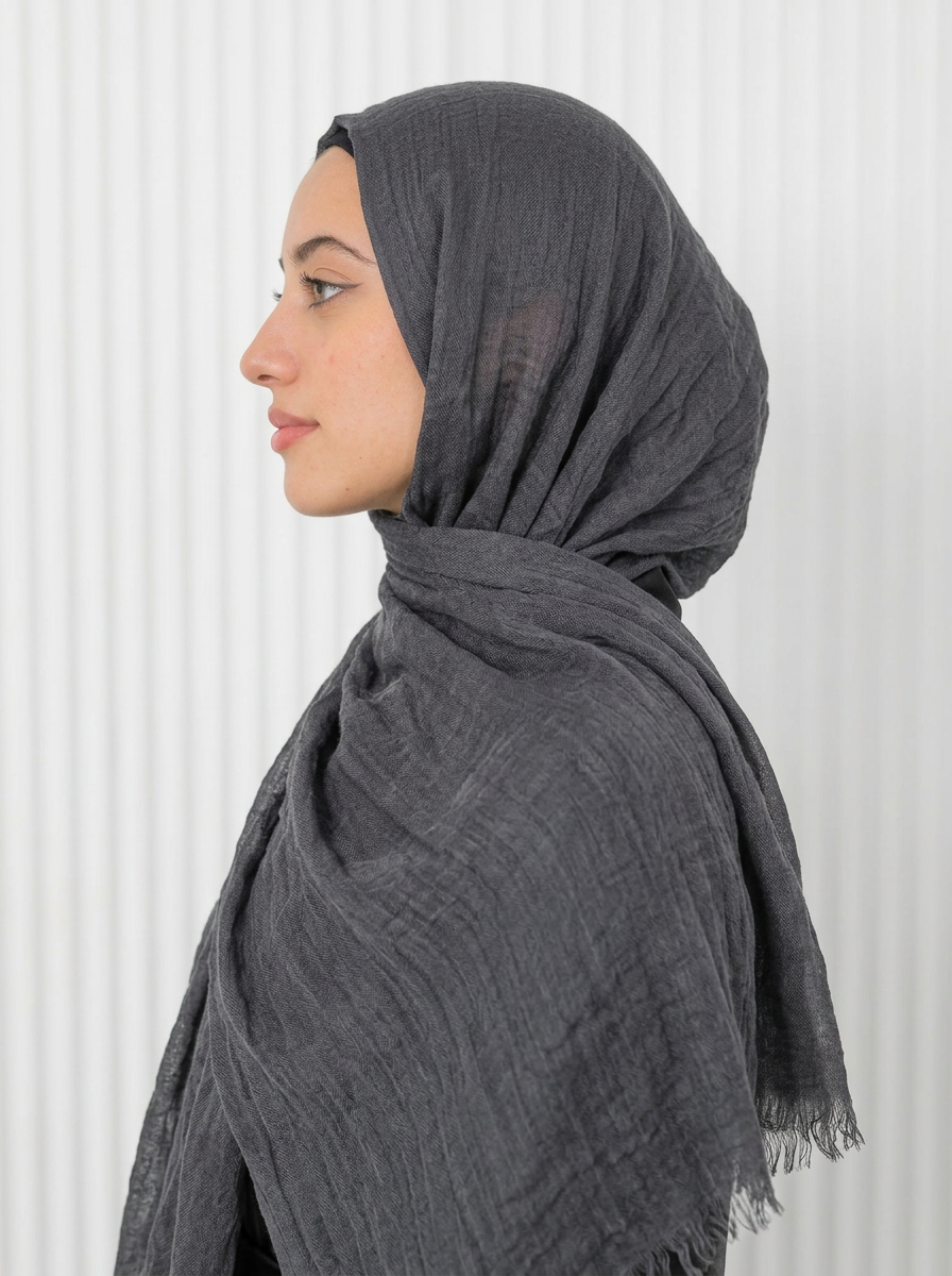 Elegant Thai Scarf Dark Gray