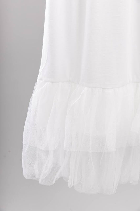 Ballet Layer Tulle Extension Skirt in Off White #Color_Off White