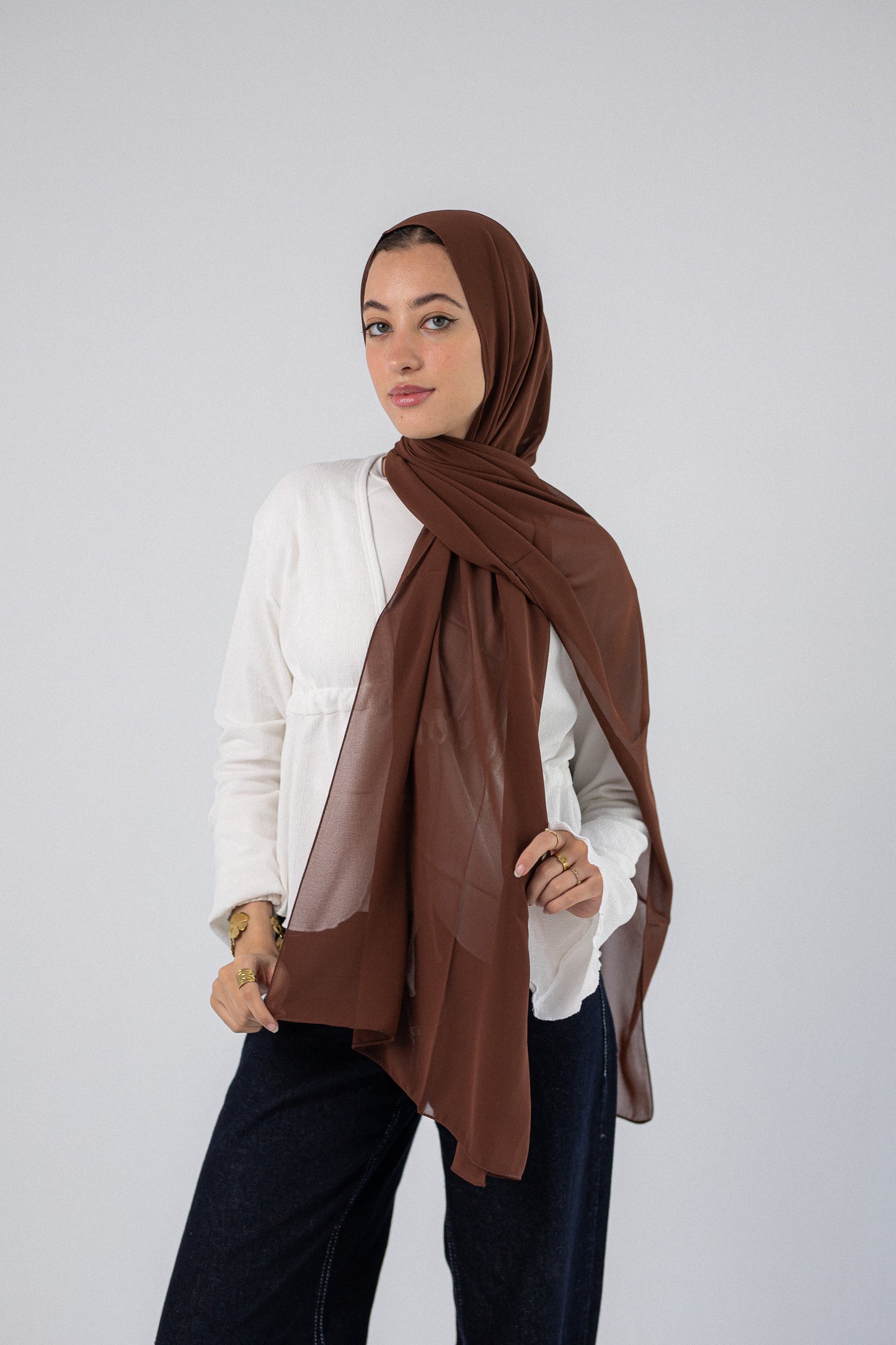 Plain Chiffon Brown