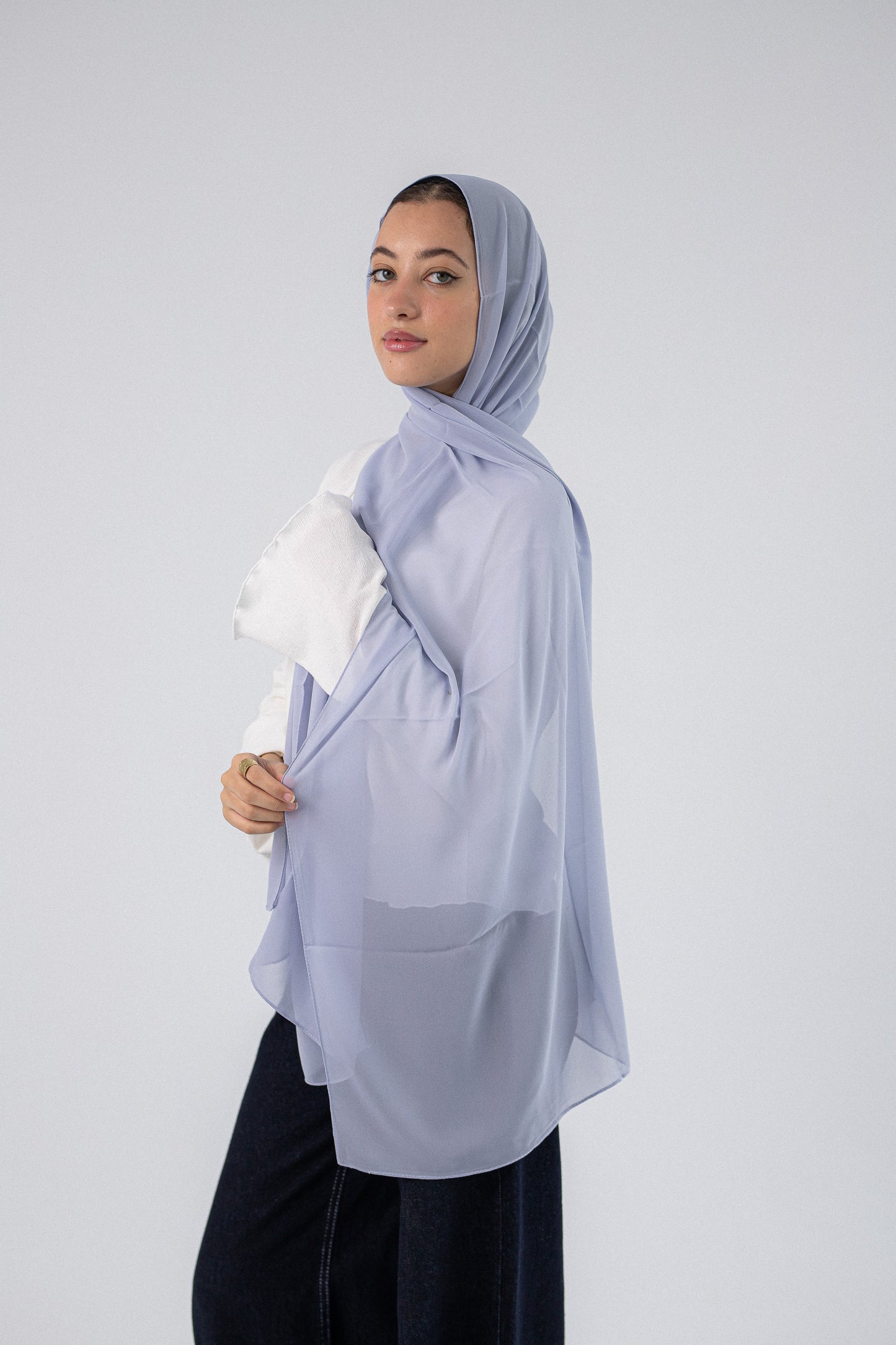 Plain Chiffon Sky Blue
