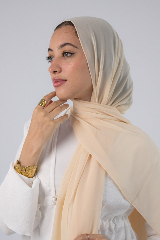 Plain Chiffon A4 Cream