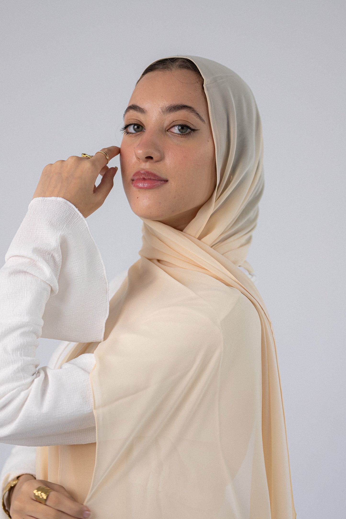 Plain Chiffon A4 Cream