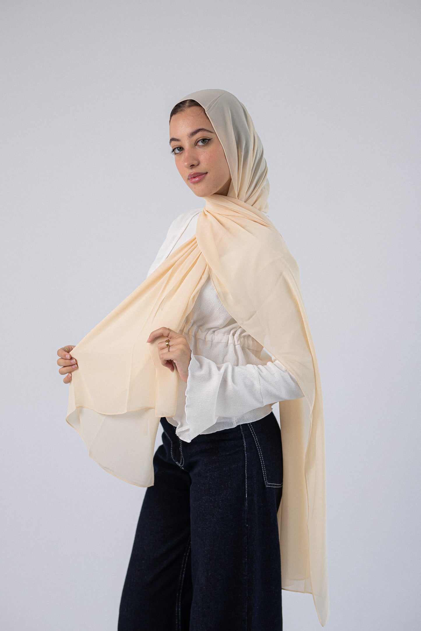 Plain Chiffon A4 Cream