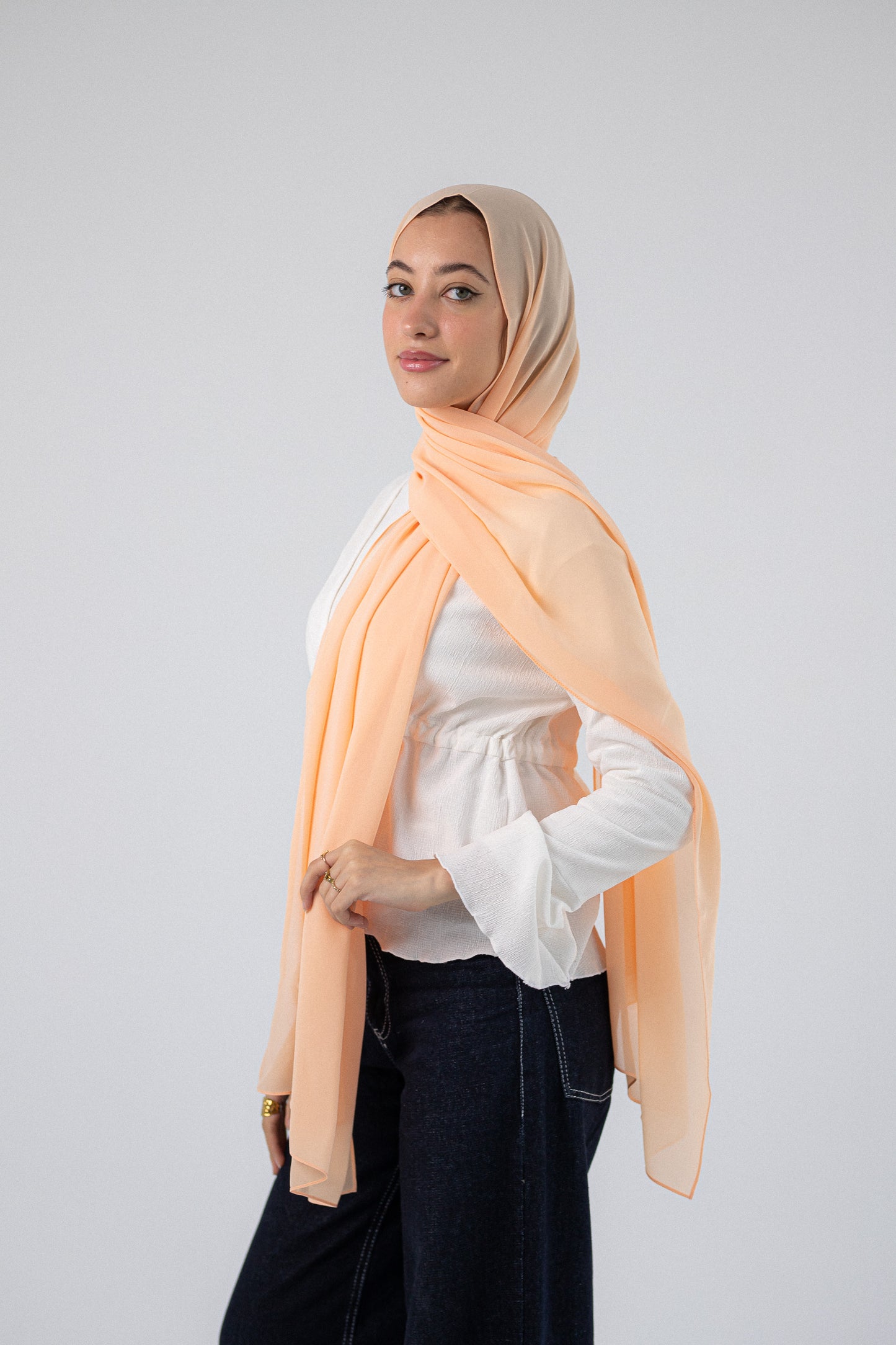 Plain Chiffon A4 Light Orange
