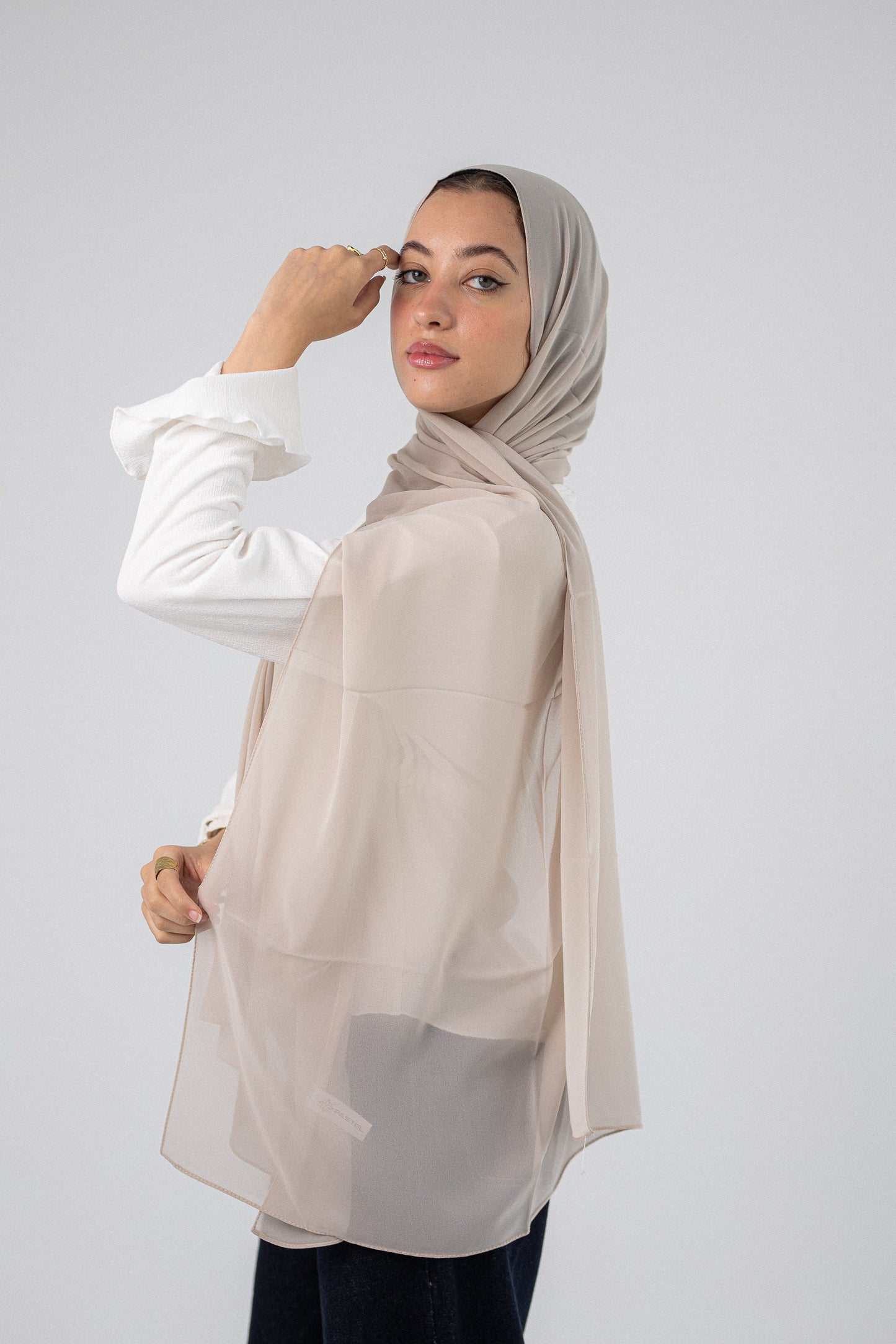 Plain Chiffon Soft Sand Beige