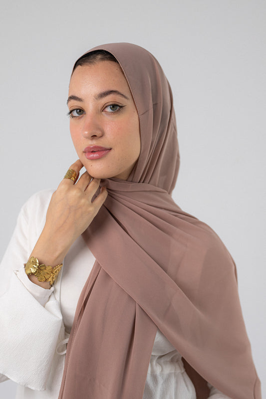 Plain Chiffon Rose Taupe