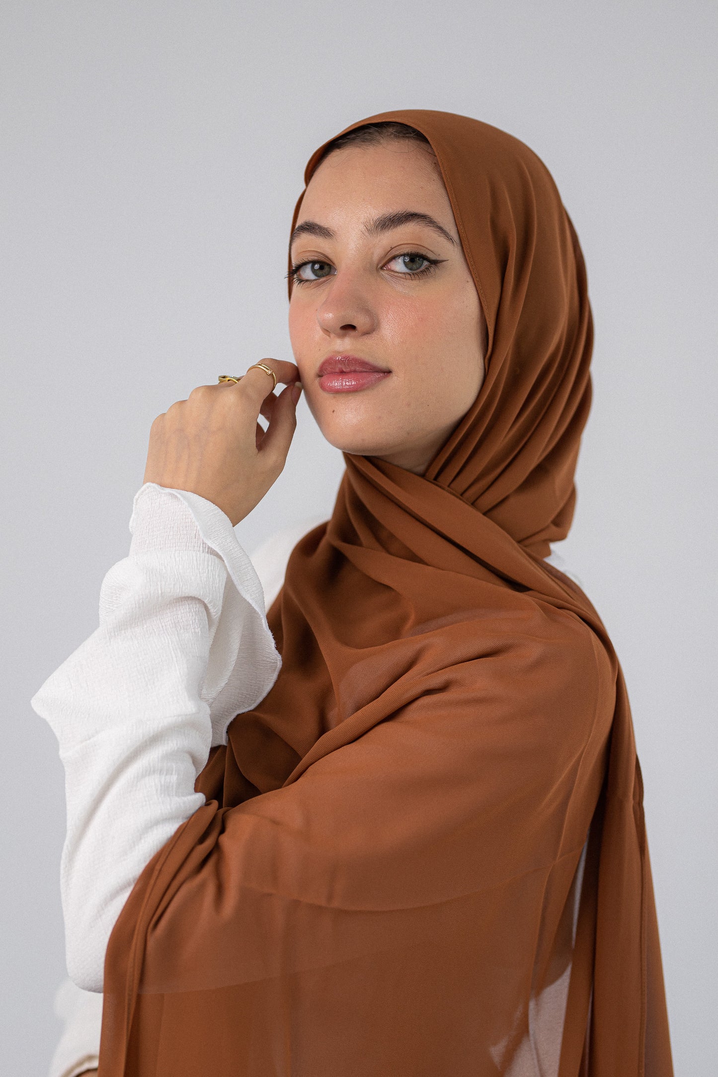 Plain Chiffon A4 Coffee Brown