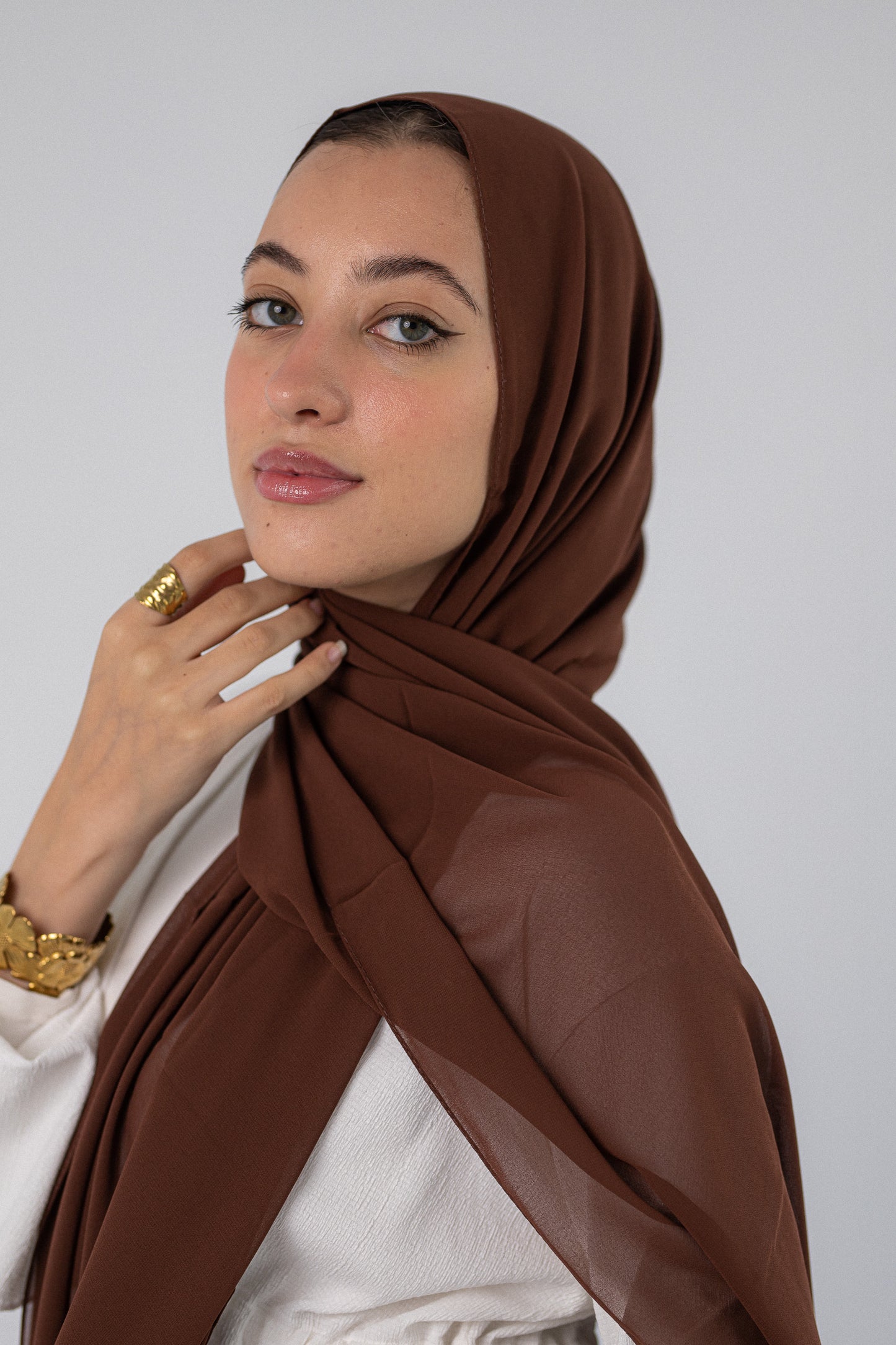 Plain Chiffon Brown