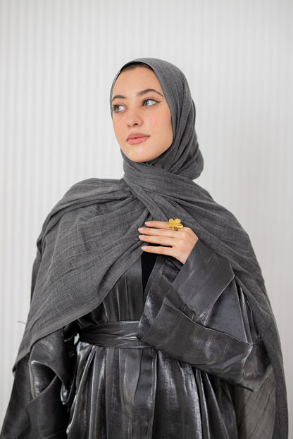 Dark Grey Pure Linen