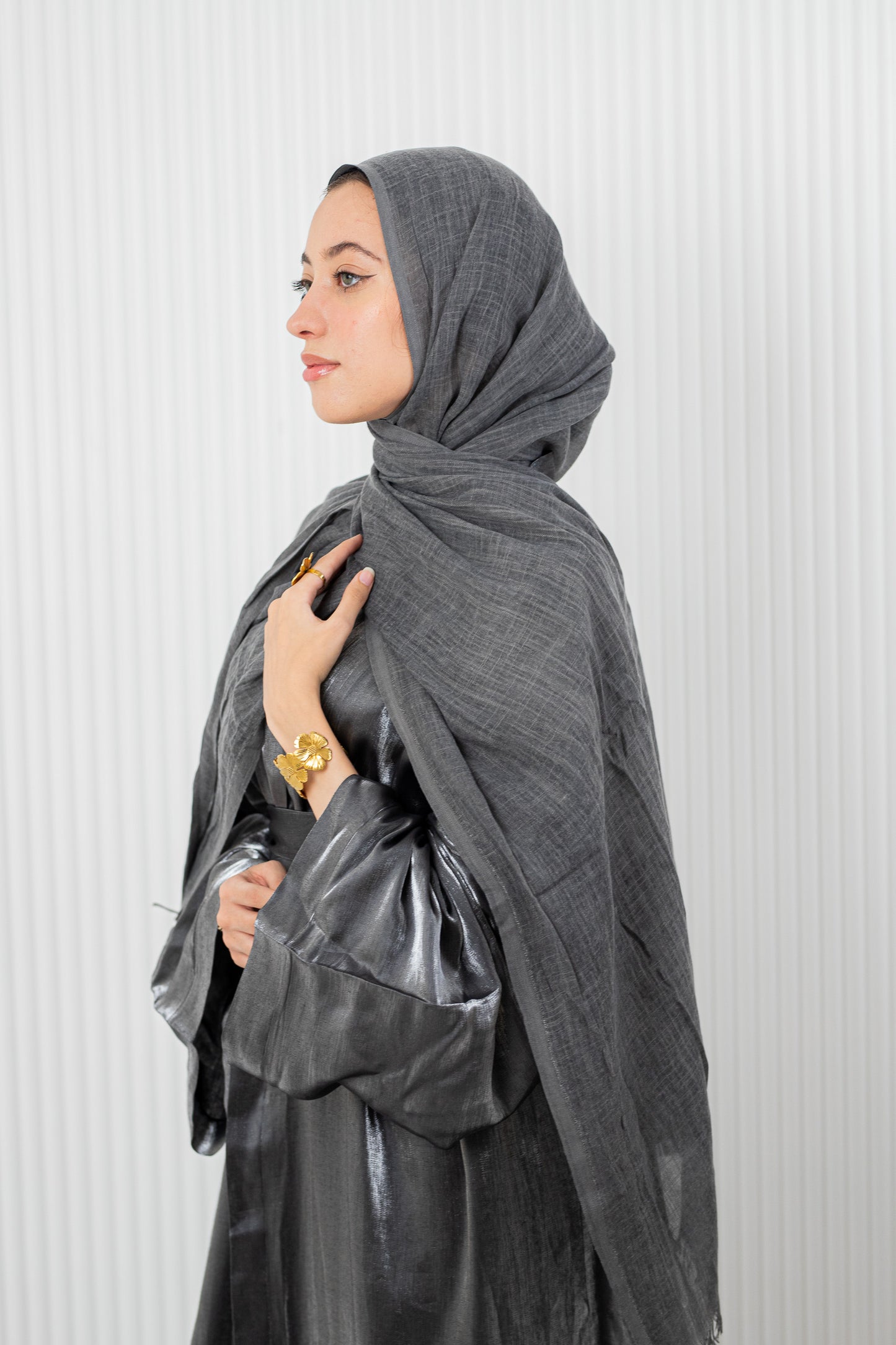 Dark Grey Pure Linen