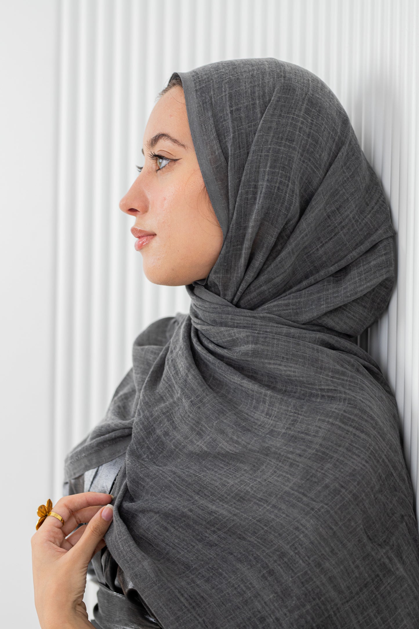 Dark Grey Pure Linen