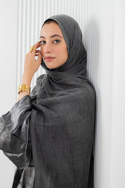 Dark Grey Pure Linen