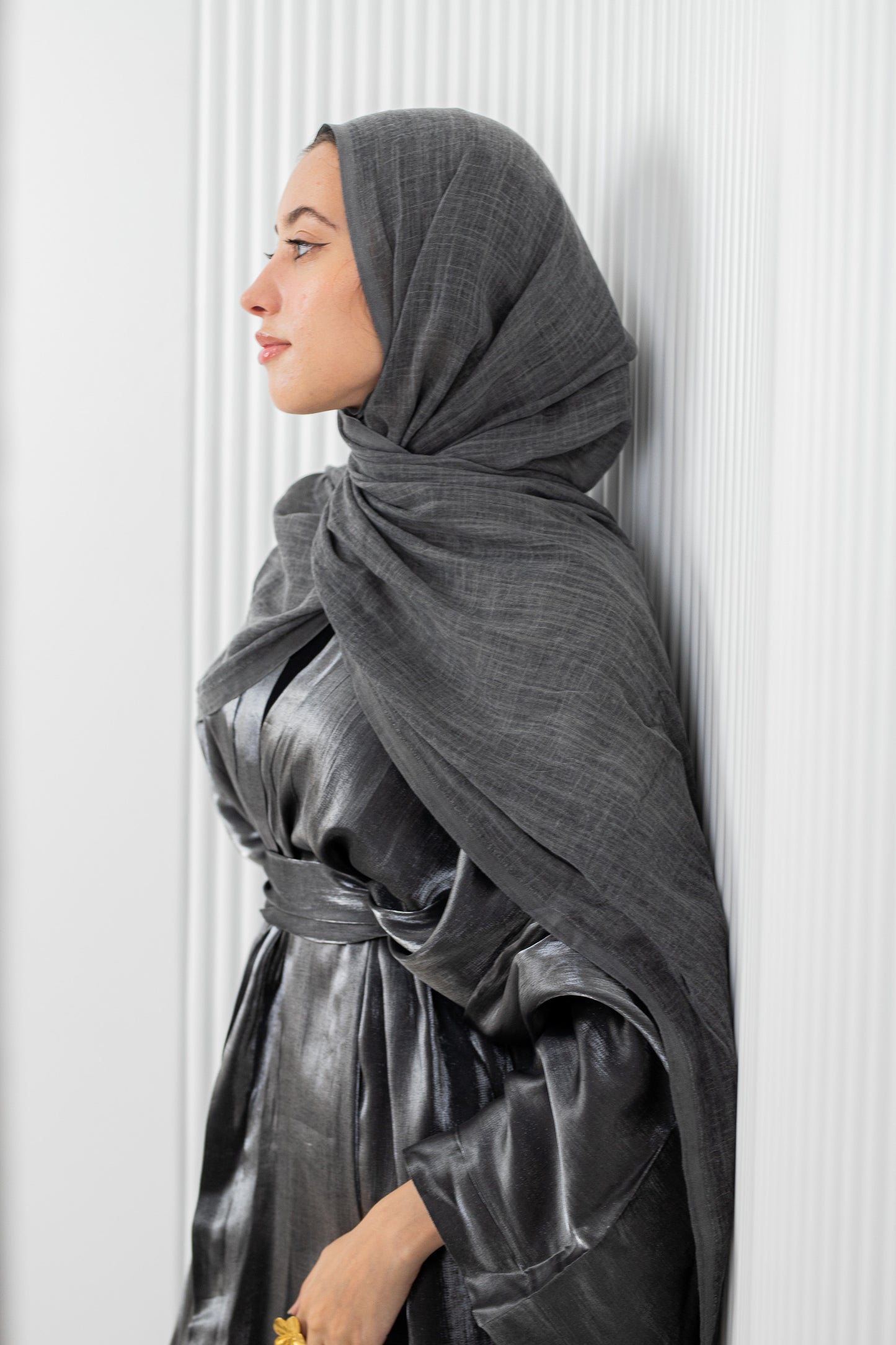 Dark Grey Pure Linen