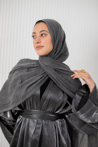 Dark Grey Pure Linen