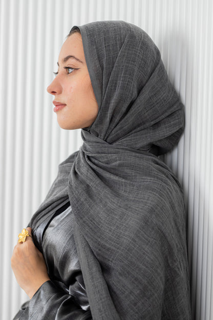 Dark Grey Pure Linen