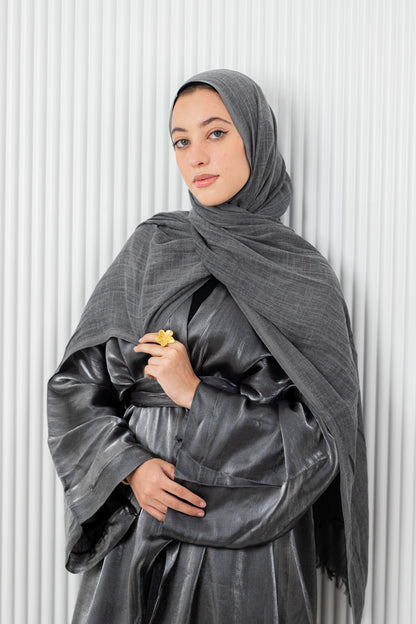 Dark Grey Pure Linen