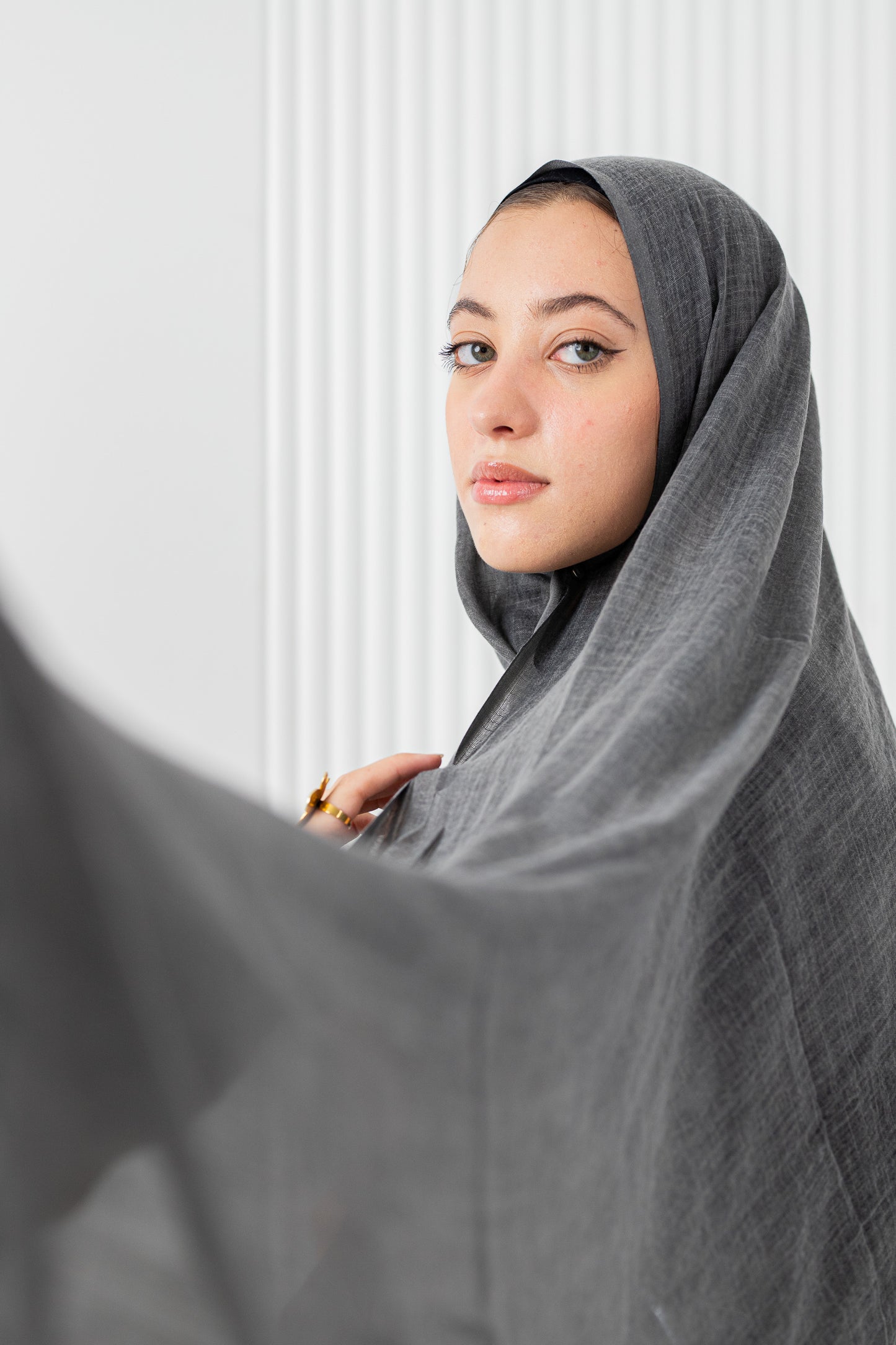 Dark Grey Pure Linen