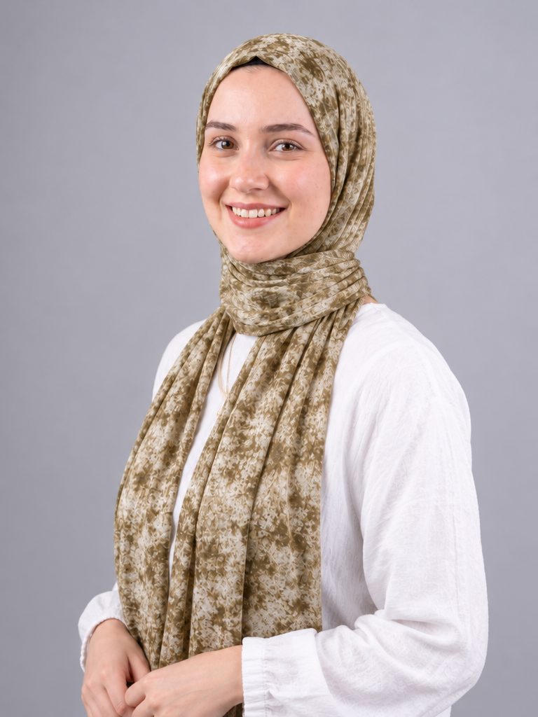 Antique Sand Printed Cotton Scarf