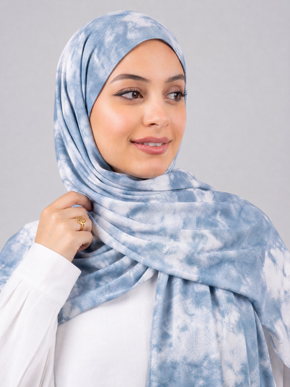 Blue Marble Sponge Scarf