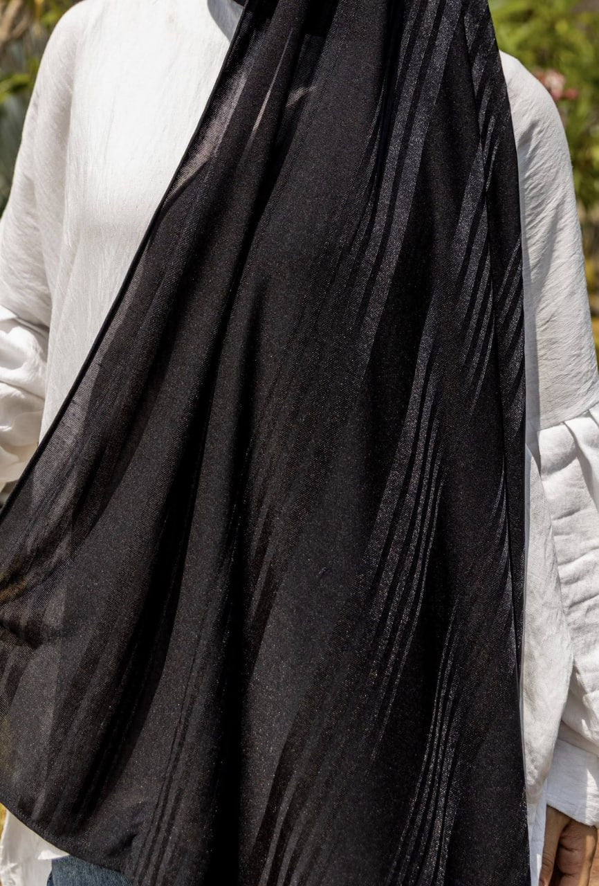 Comfort Jacquard Kuwaiti Scarf in Black #Color_Black