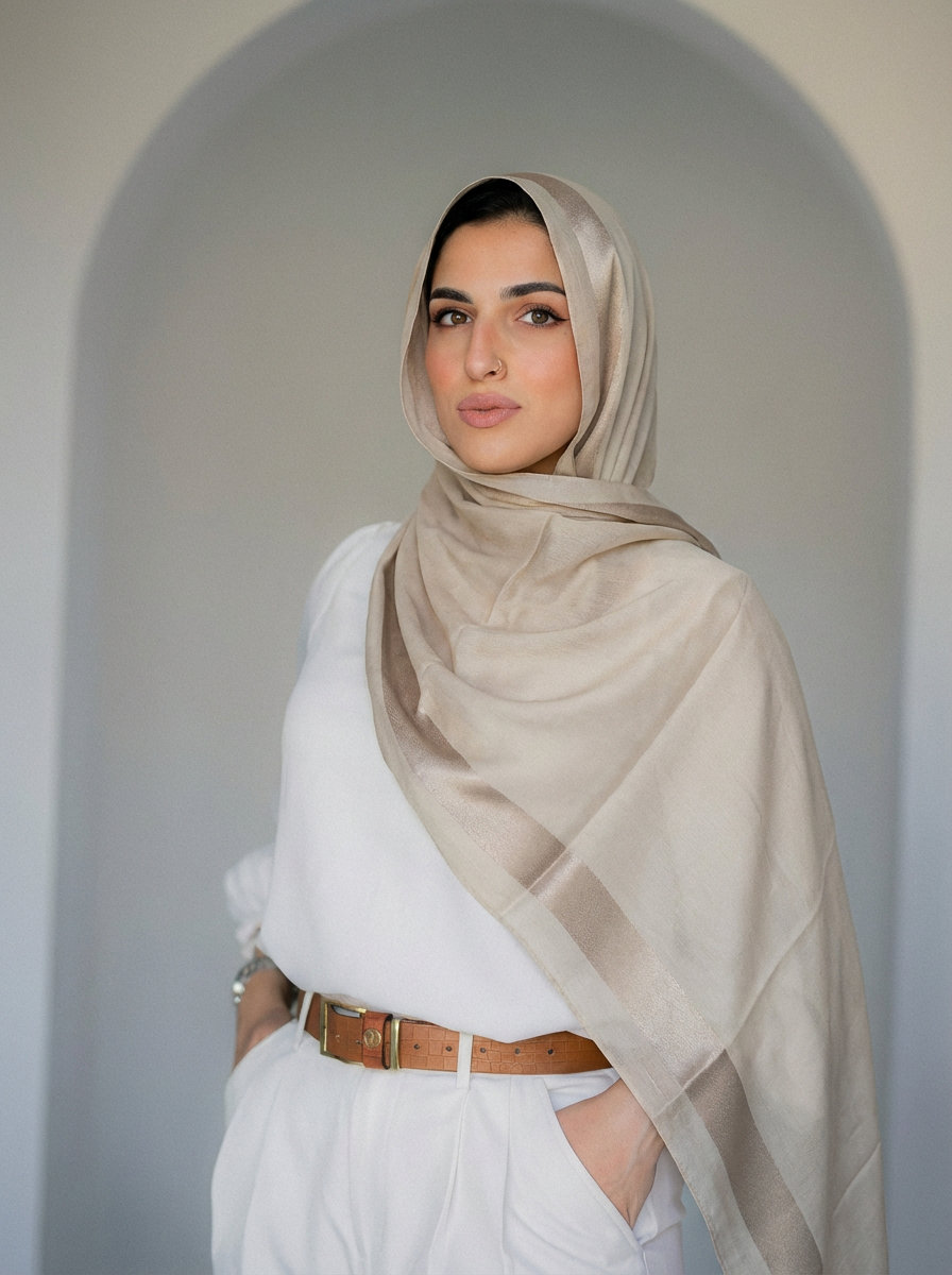 Cotton Stan Strip Beige