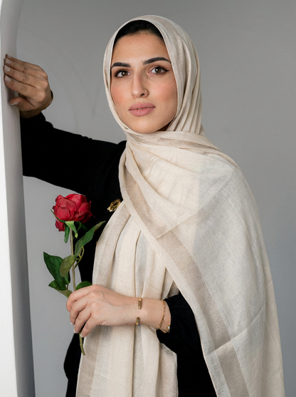 Cotton Stan Strip Beige