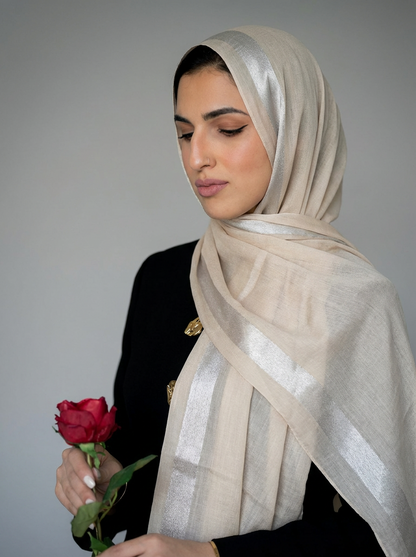 Cotton Stan Strip Beige