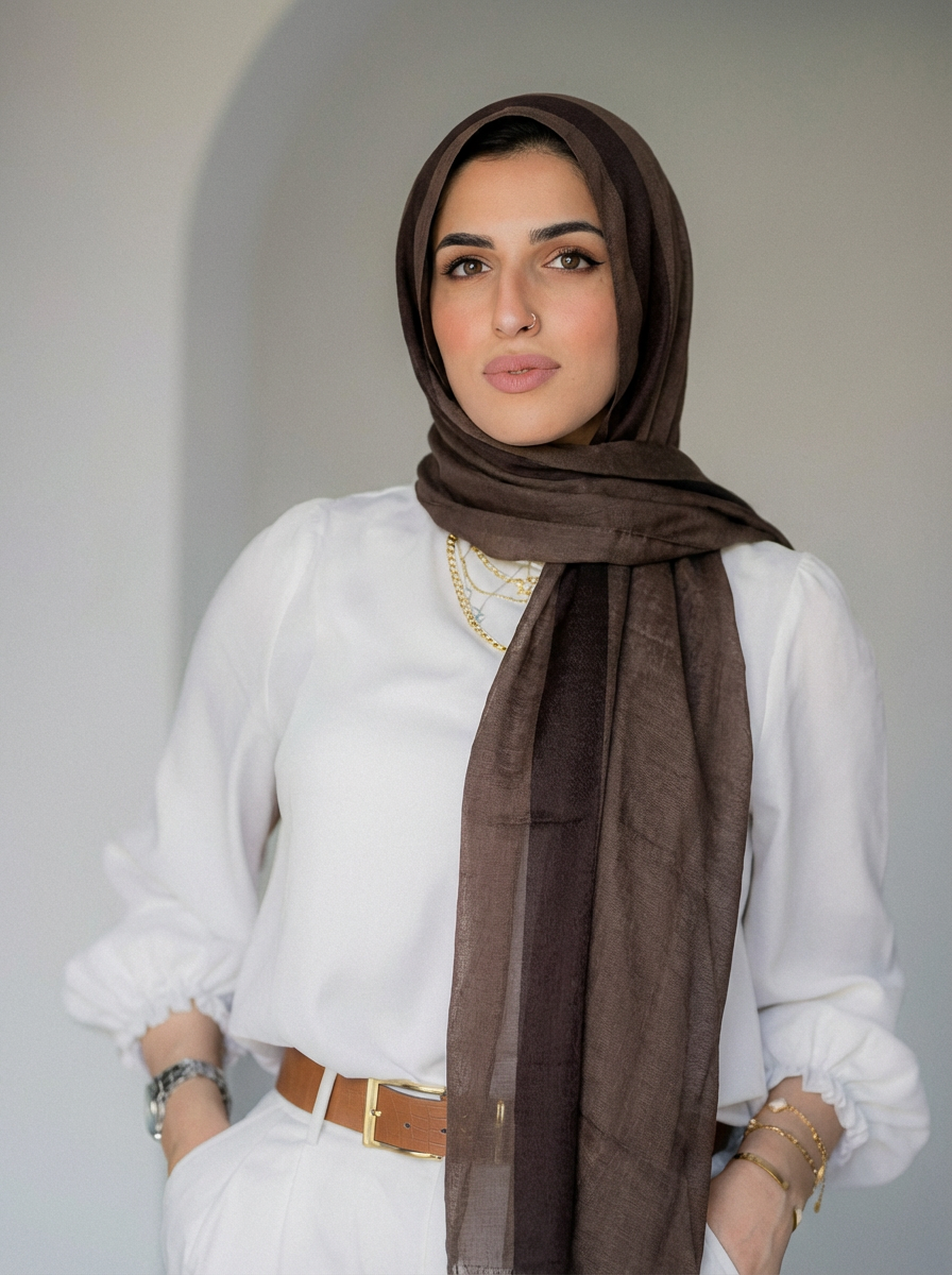 Cotton Stan Strip Brown Chocolate