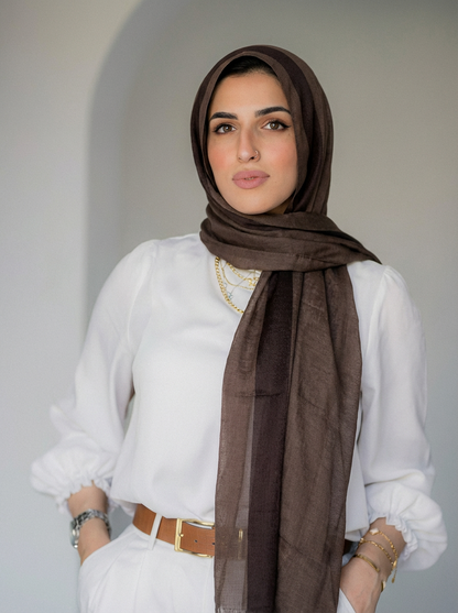 Cotton Stan Strip Brown Chocolate