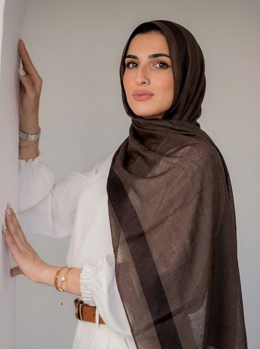 Cotton Stan Strip Brown Chocolate