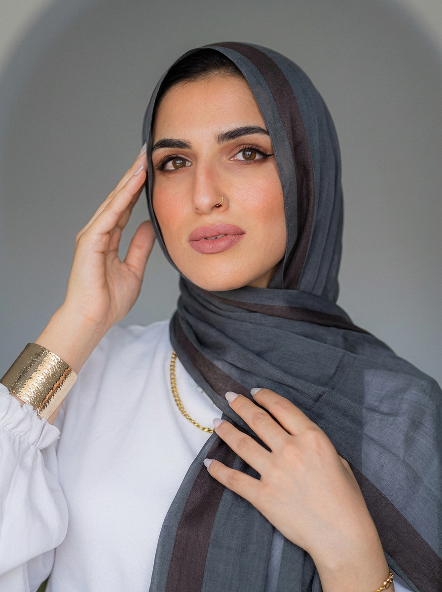 Cotton Stan Strip Blue Grey