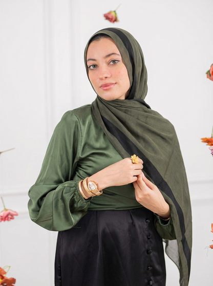 Cotton Stan Strip Olive