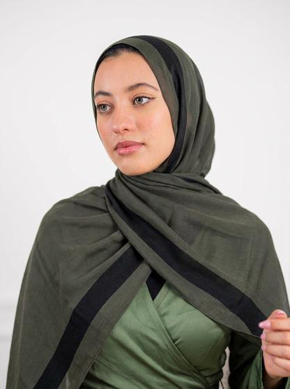 Cotton Stan Strip Olive