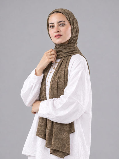 Soft Crinkle Scarf in Dark Beige #Color_Dark Beige