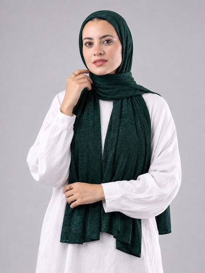 Soft Crinkle Scarf in Emerald Green #Color_Emerald Green