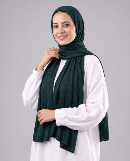 Soft Crinkle Scarf in Emerald Green #Color_Emerald Green