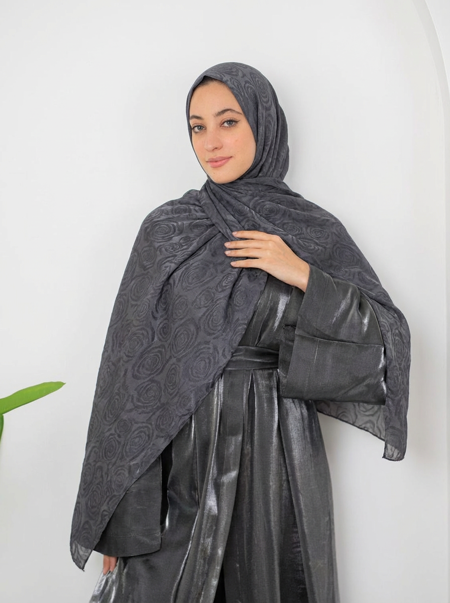 Half & Half Floral Dark Grey