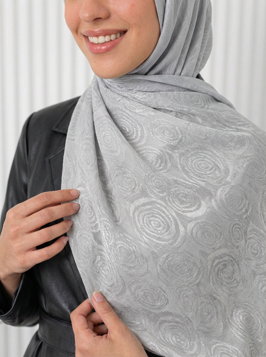 Half & Half Floral Grey