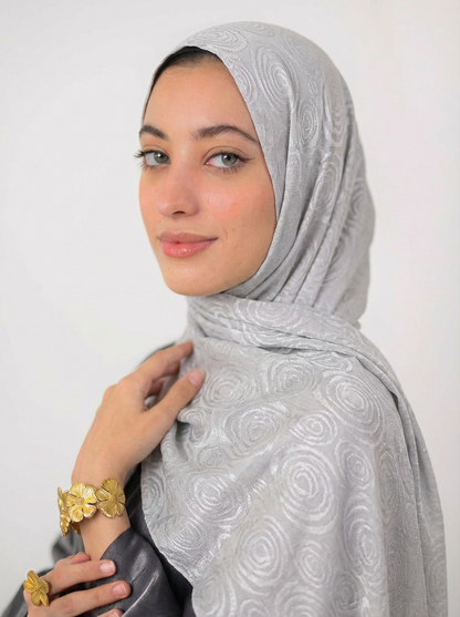 Half & Half Floral Grey