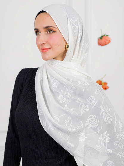 Half & Half Floral Off White