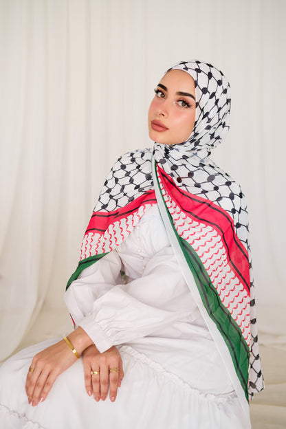 Light Free Palestine Chiffon