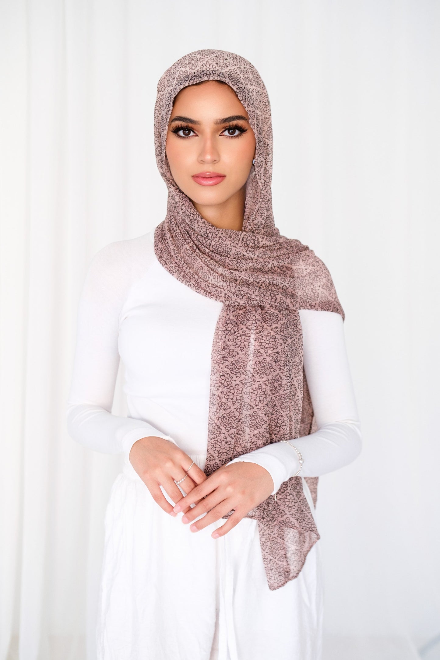 Printed Kashmiri Line Grid